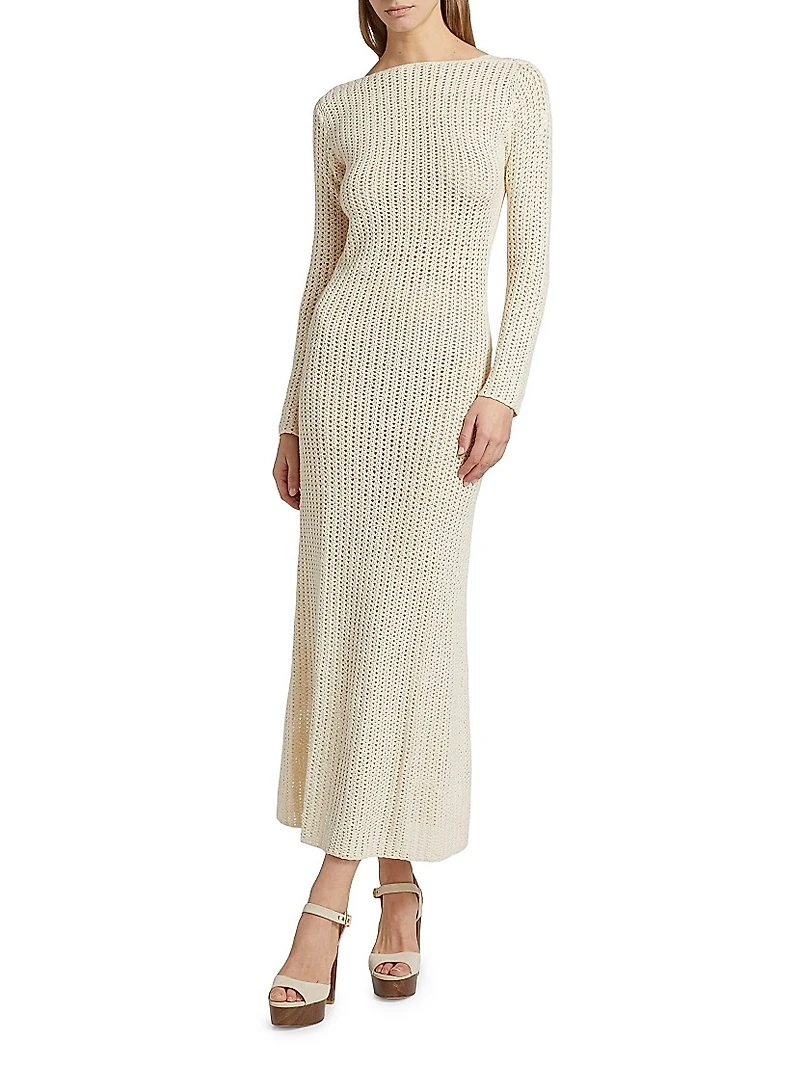 Spondylus Misha Crochet Maxi Dress