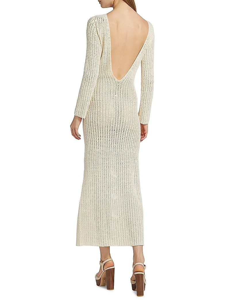 Spondylus Misha Crochet Maxi Dress