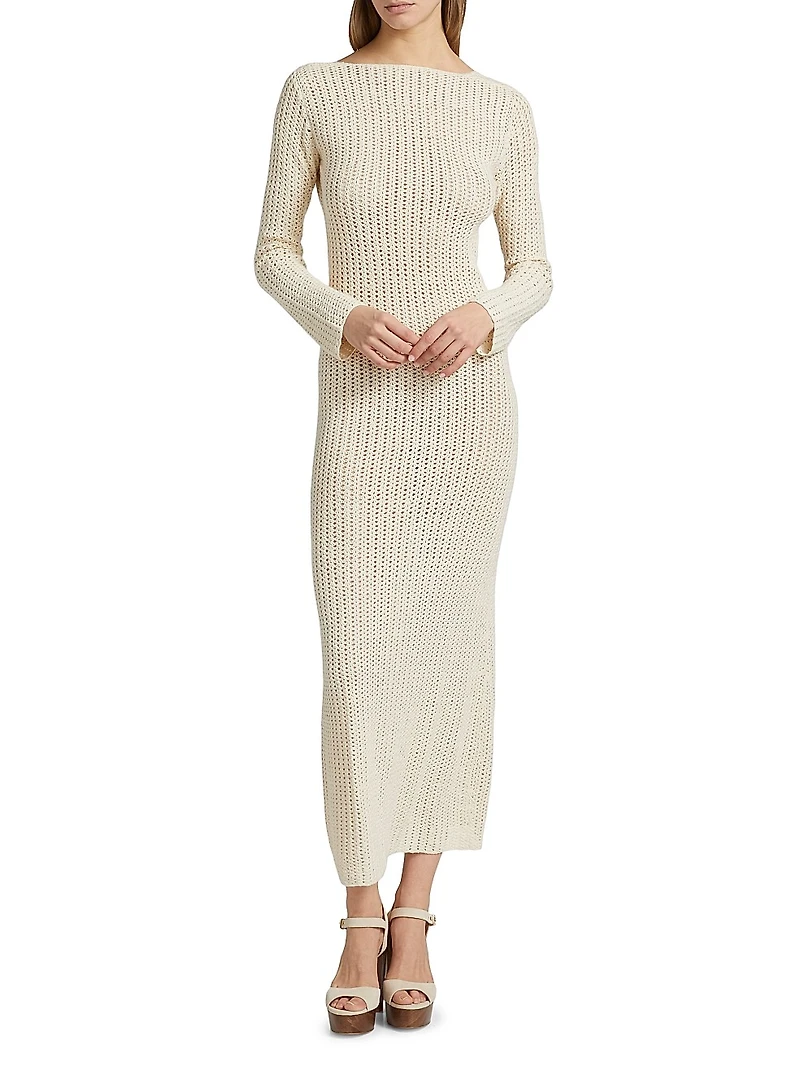 Spondylus Misha Crochet Maxi Dress