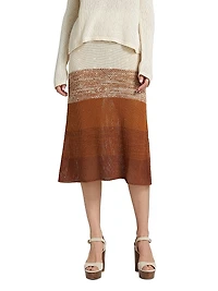 Ofrenda Gradient Crochet Midi-Skirt