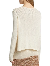 Spondylus Onda Rib-Knit Crewneck Sweater
