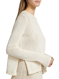 Spondylus Onda Rib-Knit Crewneck Sweater
