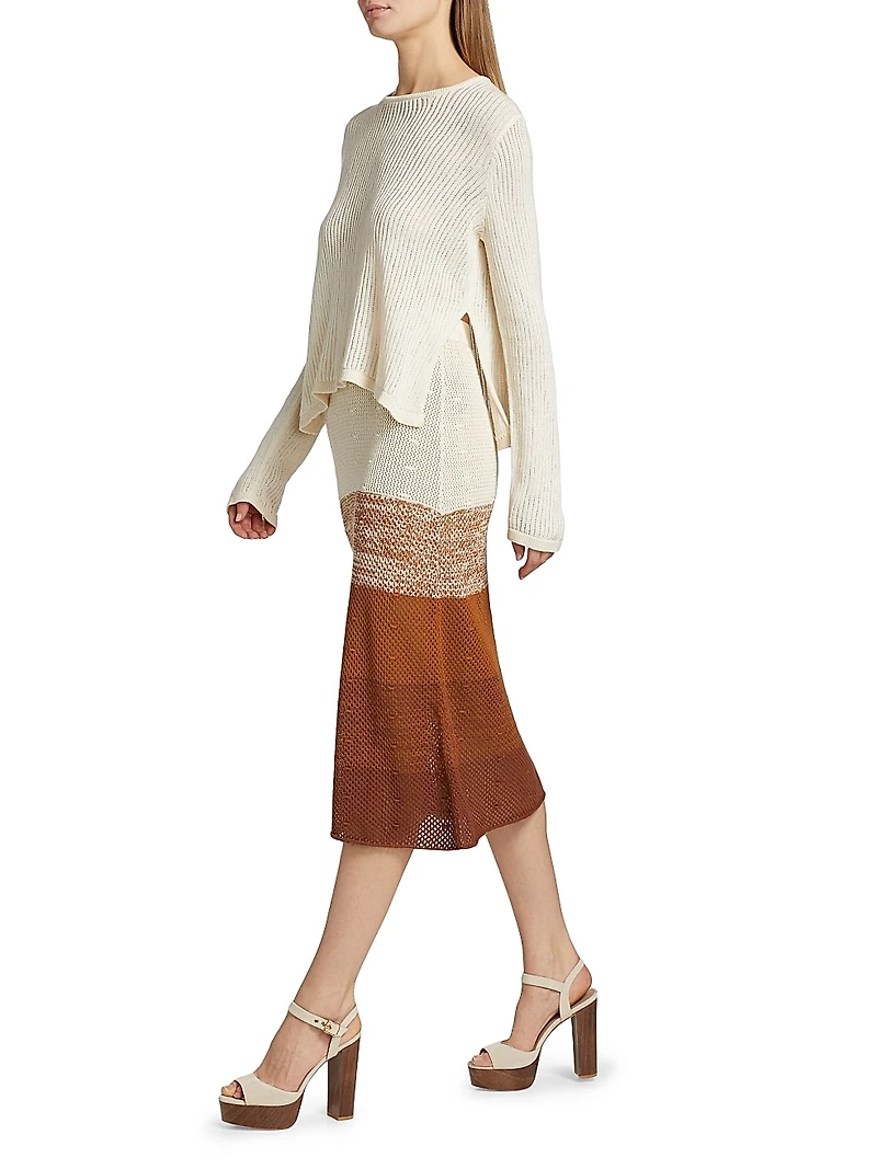 Spondylus Onda Rib-Knit Crewneck Sweater