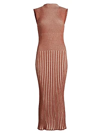 Spondylus Golfo Rib-Knit Midi-Dress