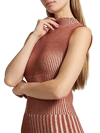 Spondylus Golfo Rib-Knit Midi-Dress