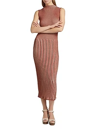 Spondylus Golfo Rib-Knit Midi-Dress