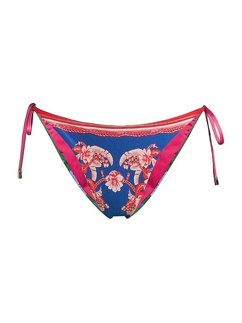 Floral Mixed Scarves Bikini Bottom