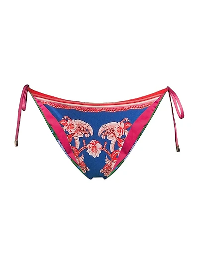 Floral Mixed Scarves Bikini Bottom