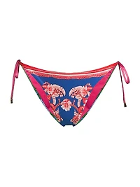 Floral Mixed Scarves Bikini Bottom