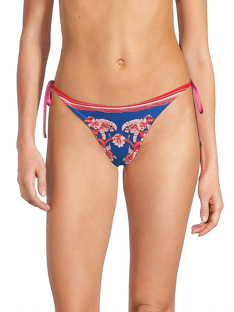 Floral Mixed Scarves Bikini Bottom