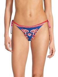 Floral Mixed Scarves Bikini Bottom