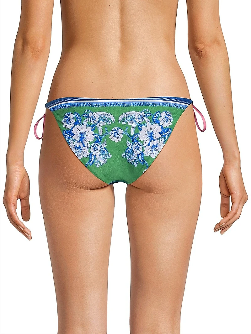 Floral Mixed Scarves Bikini Bottom