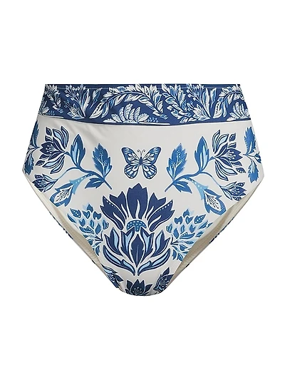 Tapestry High-Rise Bikini Bottom