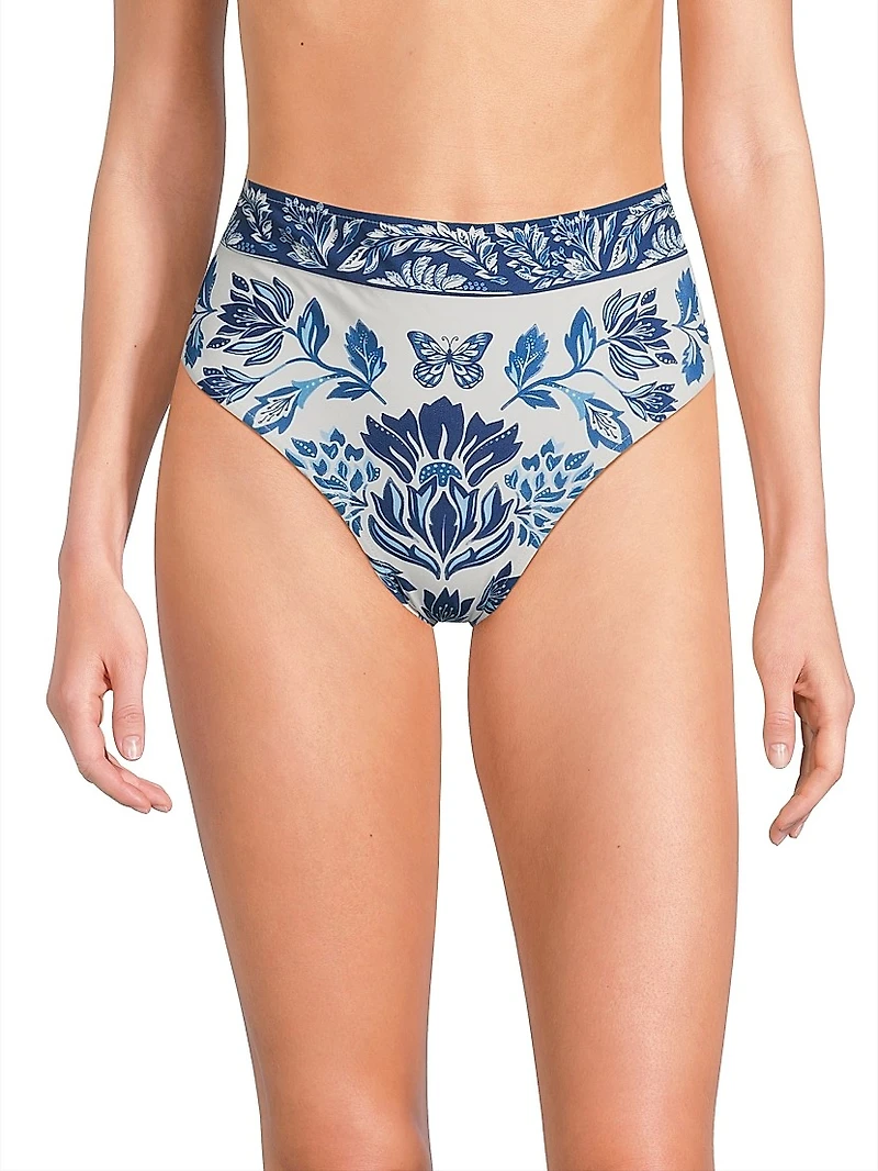 Tapestry High-Rise Bikini Bottom
