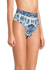 Tapestry High-Rise Bikini Bottom