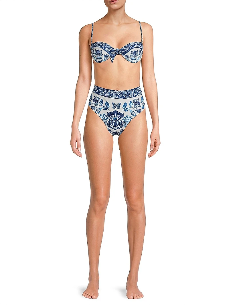 Tapestry High-Rise Bikini Bottom