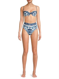 Tapestry High-Rise Bikini Bottom