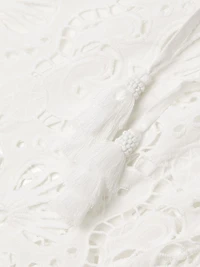 Seashell Eyelet Cotton Cover-Up Shorts