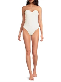 Seashell Eyelet One-Piece Swimsuit