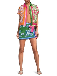 Floral Elegance Print Cover-Up Shirt