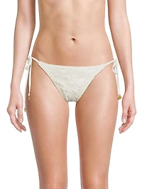 Seashell Eyelet Tie Bikini Bottom
