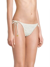 Seashell Eyelet Tie Bikini Bottom