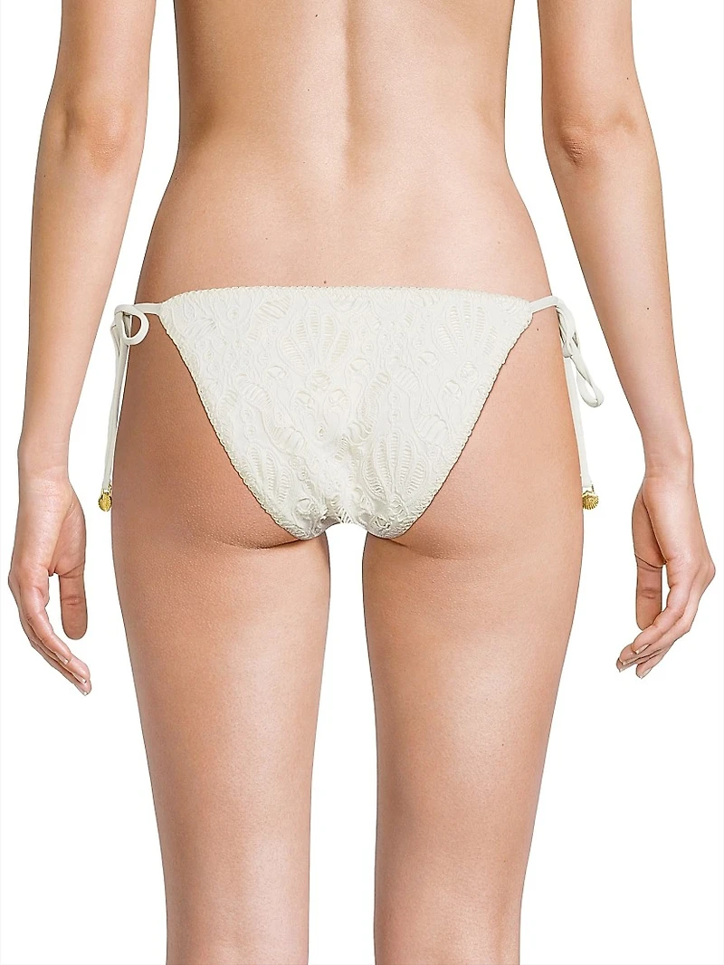 Seashell Eyelet Tie Bikini Bottom