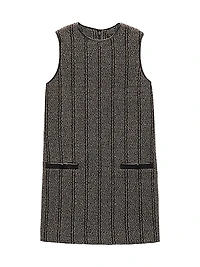 Frances Cotton Tweed Shift Minidress