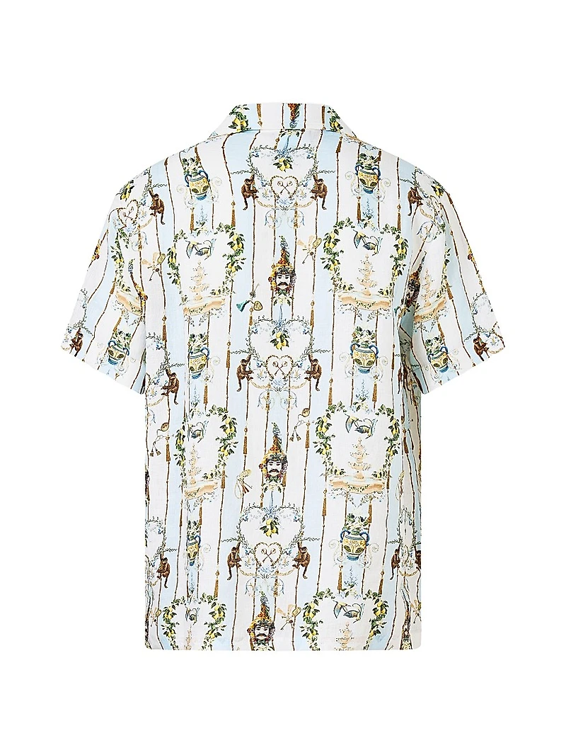 Camilla x White Lotus Cabana Printed Linen Camp Shirt