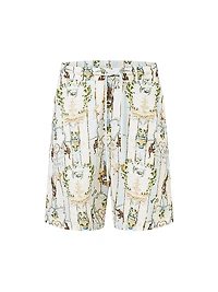 Camilla x White Lotus Printed Linen Shorts