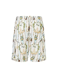 Camilla x White Lotus Printed Linen Shorts
