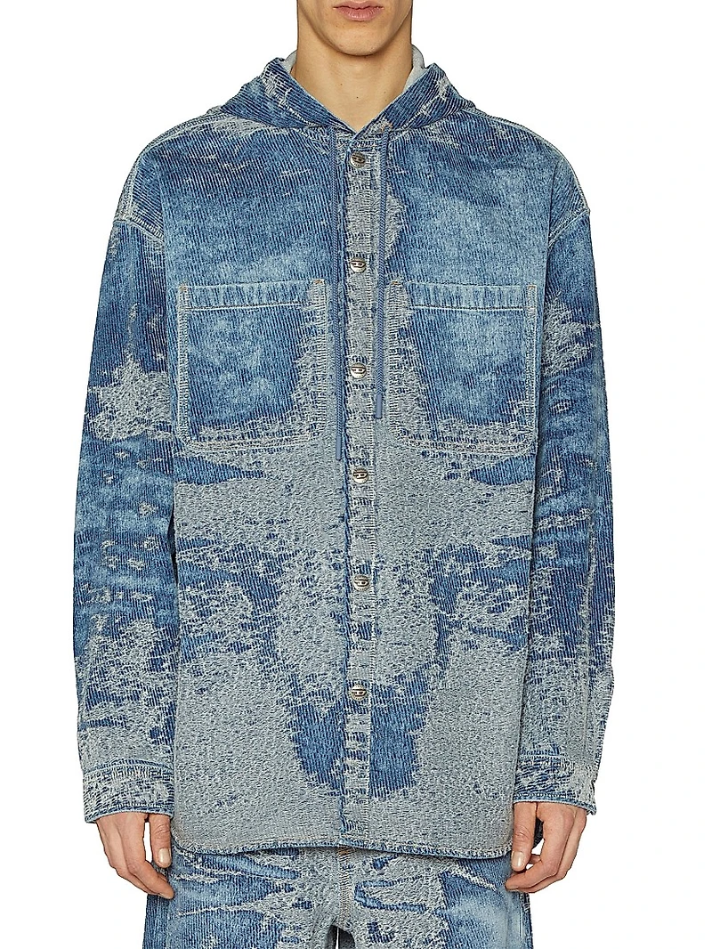 Dewnys Denim Hooded Shirt