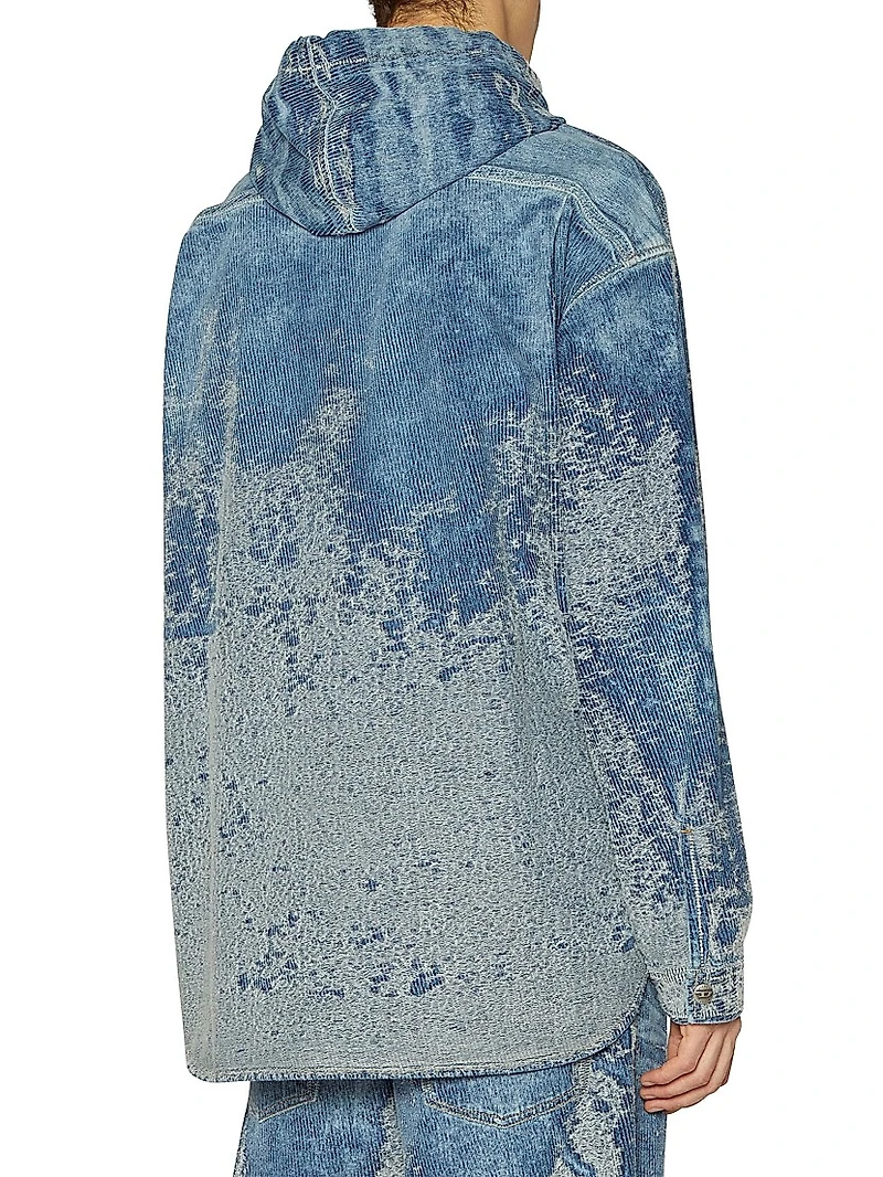 Dewnys Denim Hooded Shirt
