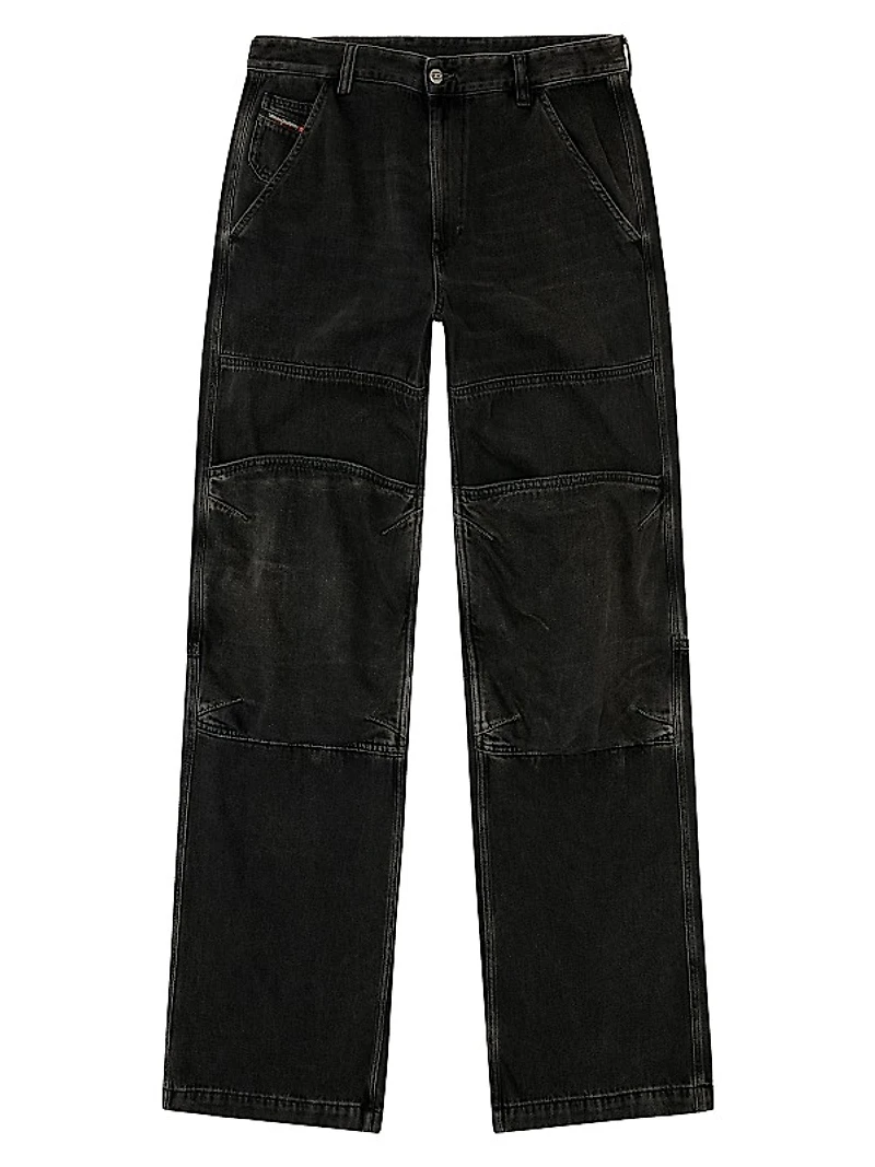 Shift Seamed Wide-Leg Jeans