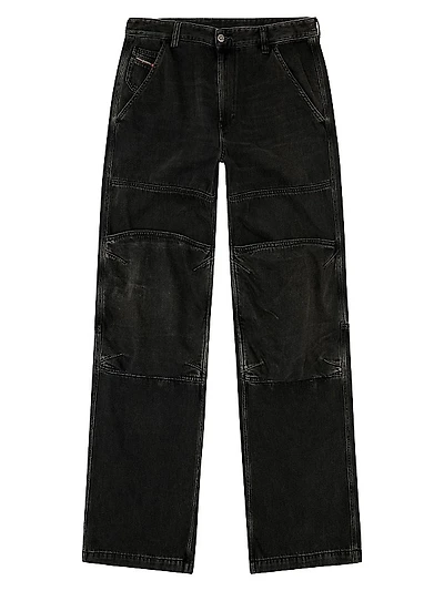 Shift Seamed Wide-Leg Jeans
