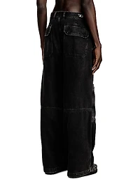 Shift Seamed Wide-Leg Jeans