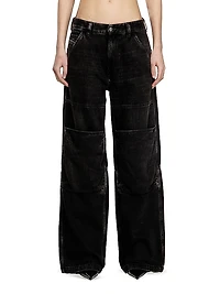 Shift Seamed Wide-Leg Jeans