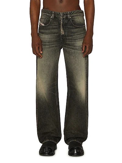 2001 Macro Faded Straight-Leg Jeans