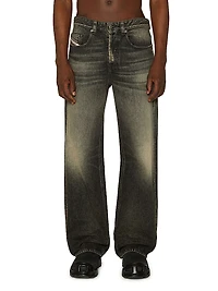 2001 Macro Faded Straight-Leg Jeans