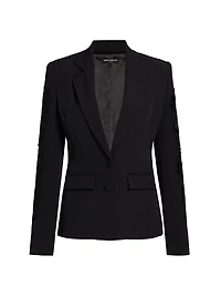 Venturi Lace-Sleeve Blazer