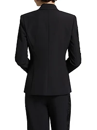 Venturi Lace-Sleeve Blazer