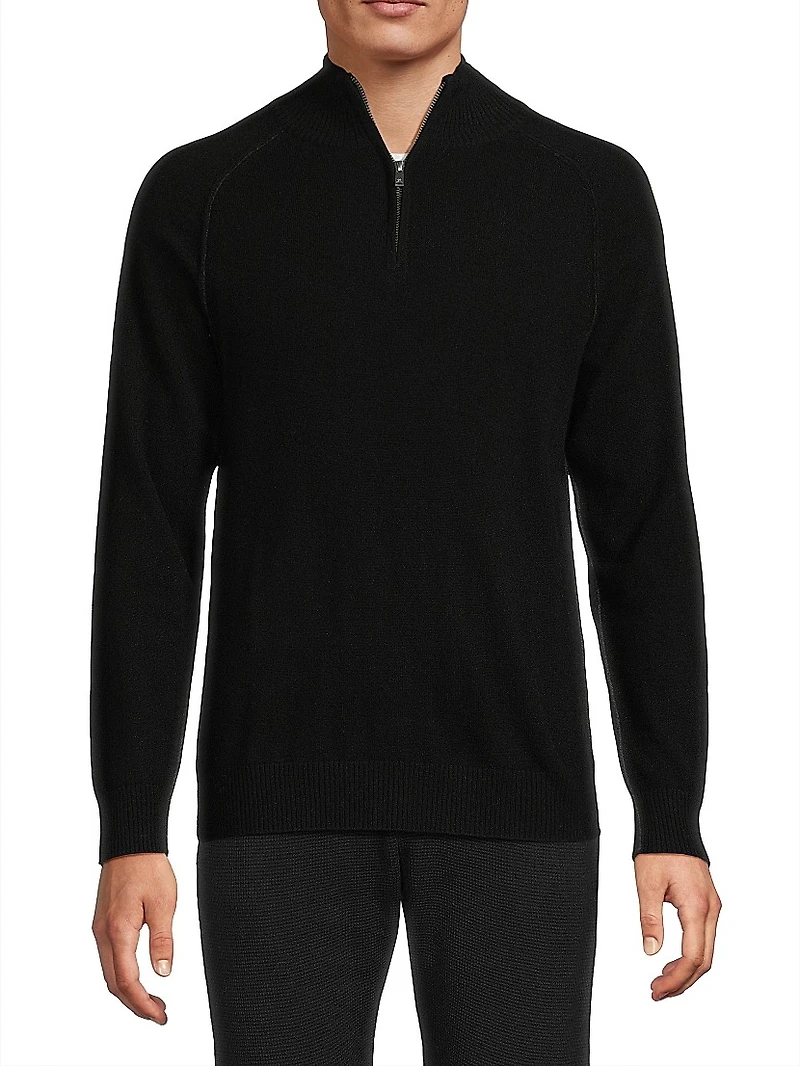 Cashmere Quarter-Zip Sweater