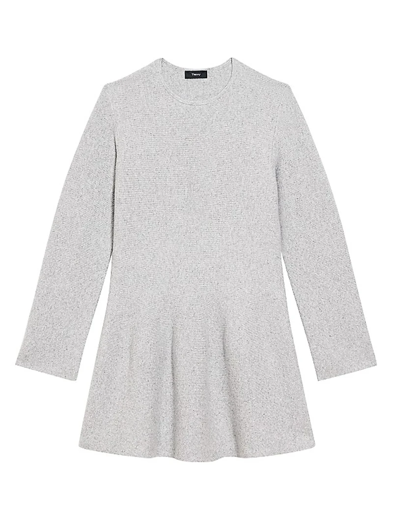 Wool-Cashmere Flounce Minidress