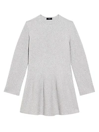 Wool-Cashmere Flounce Minidress