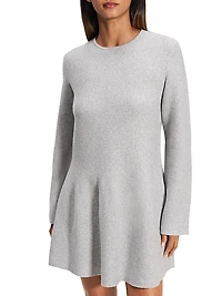 Wool-Cashmere Flounce Minidress