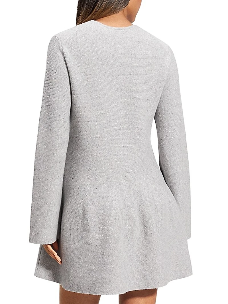Wool-Cashmere Flounce Minidress