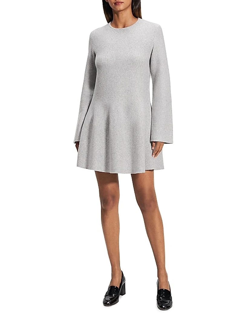 Wool-Cashmere Flounce Minidress