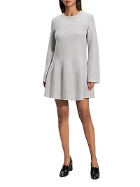 Wool-Cashmere Flounce Minidress