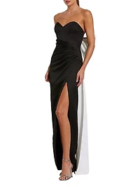 Strapless Oversized Bow Bustier Gown