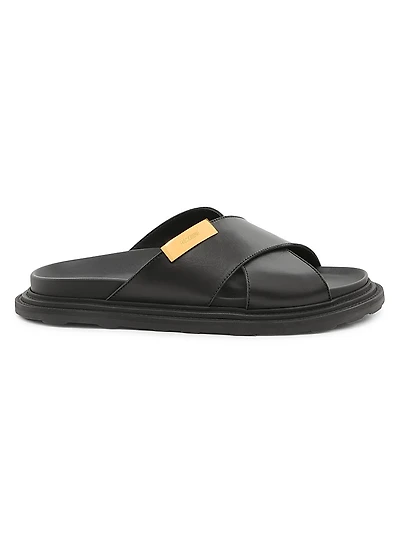 Leather Crisscross Sandals